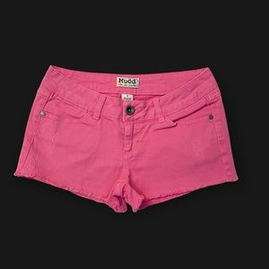 Hot Pink Frayed Hem Shorts. Excellent condition!